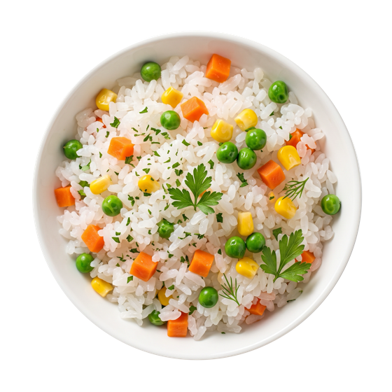 Prato preparado com o Arroz Hito Kon