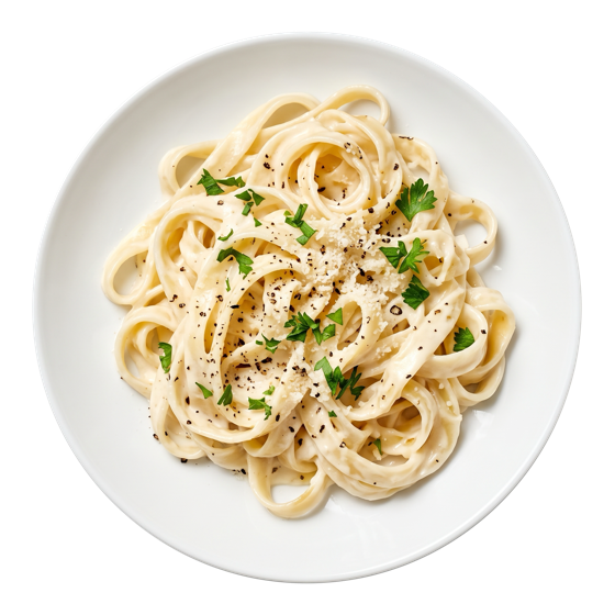 Prato preparado com o Fettuccine Hito Kon